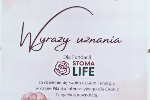 Podziękowania z serca - STOMAlife w GOPS Lubiszyn po Pikniku w Tarnowie